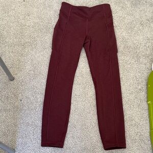 lululemon athletica Burgundy Leggings